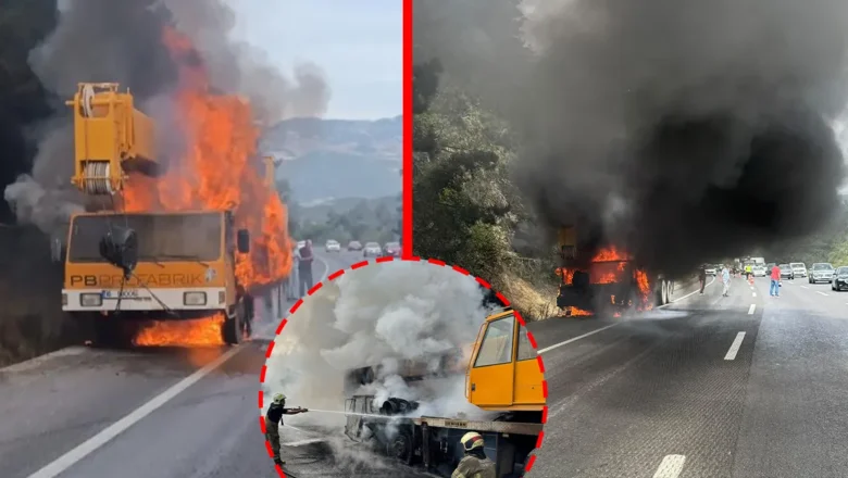 iş makinesi yangın
